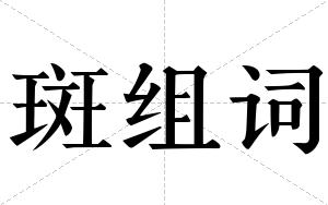 斑组词