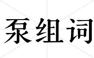 泵组词